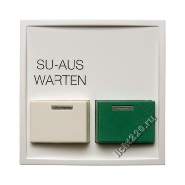 12998989Berker центральная панель с кнопкой присутствия зеленого цвета/кнопка приема белая цвет: полярная белизна, с блеском, серия S.1/B.3/B.7 Glas (арт. B12998989)