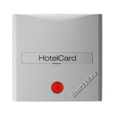 16408989Berker накладка карточного выключателя для гостиниц с оттиском и красной линзой цвет: полярная белизна, с блеском, серия S.1/B.3/B.7 Glas (арт. B16408989)