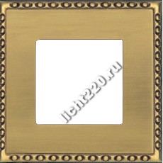 FEDE TOLEDO - Рамка на 1 пост, гор/верт., цвет bright patina (FD01211PB)