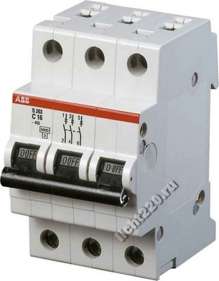 ABB Автоматический выключатель 3P+N S203M-D6NA (арт.: 2CDS273103R0061)
