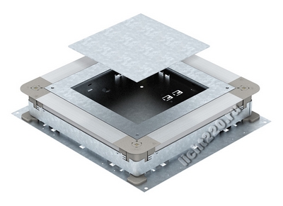 7410079OBO Bettermann монтажное основание UGD250-3 под заливку в бетон с отверстием для прямоугольного лючка, высота стяжки 70-125 мм [тип: UGD 250-3 4] (арт. OBO7410079)