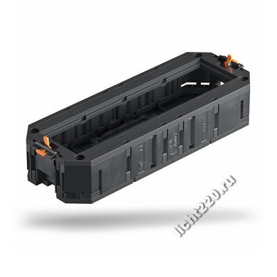 Монтажная коробка UT4 для установки в лючок с накладкой для 4xModul45 (полиамид, черный), длина 208 мм [тип: UT4 45 4] OBO Bettermann 7408727