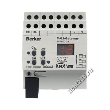 75710003Berker DALI-Gateway REG цвет: светло-серый instabus KNX/EIB (арт. B75710003)