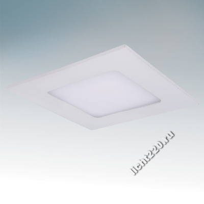Lightstar светильник ZOCCO QUA LED-SQ A/SS 6W 4200K WHITE/FROST (арт. LIGHTSTAR_213800)