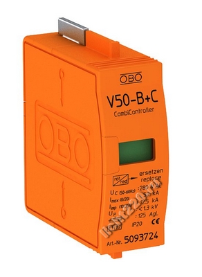 5094400OBO Bettermann молниеразрядник &amp;amp;amp;amp;amp;quot;Combi controller&amp;amp;amp;amp;amp;quot; [тип: V 50-B+C 0-150] (арт. OBO5094400)
