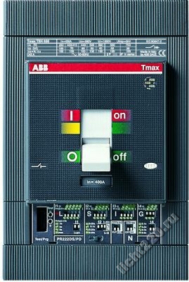 ABB Tmax Автоматический выключатель для защиты электродвигателей T5N 400 PR221DS-I In=400 3p F F (арт.: 1SDA054319R1)