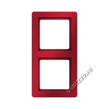 10126062Berker рамка 2-местная цвет: красный, бархатный, серия Q.1 (арт. B10126062)