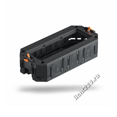 Монтажная коробка UT3 для установки в лючок с накладкой для 3xModul45 (полиамид, черный), длина 165 мм [тип: UT3 45 3] OBO Bettermann 7408723