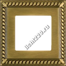 FEDE SEVILLA - Рамка на 1 пост, цвет bright patina (FD01231PB)