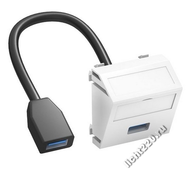 6104937OBO Bettermann Мультимедийная рамка с разъемом USB 3.0 A-A [тип: MTS-U3A F SWGR1] (арт. OBO6104937)