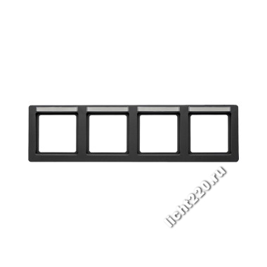 10246016Berker рамка с полем для надписей 4-местная горизонтальная цвет: антрацит, бархатный, серия Q.1 (арт. B10246016)