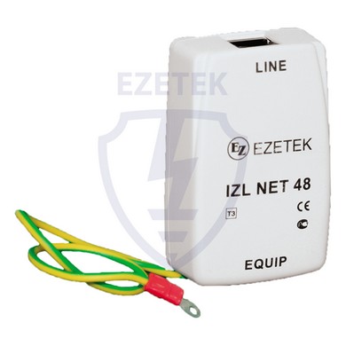 706008 Ezetek УЗИП IZL NET 48 блочный, для защиты одной компьютерной линии 5 категории с разъемом типа RJ45 (арт. EZ_706008)
