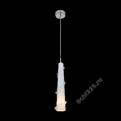 Lightstar (MD5001-1) Подвес PETALO 1х40W E14 хром/белый (арт. LIGHTSTAR_804310)