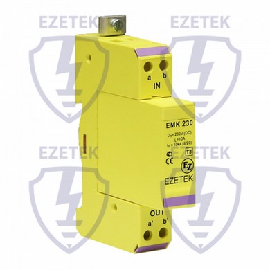703108 Ezetek УЗИП EMK 230 Устройство для защиты систем передачи данных и питания постоянного тока, Imax (8/20) = 20 кА (арт. EZ_703108)