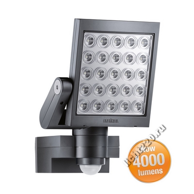 Уличный светодиодный (LED) сенсорный прожектор Steinel XLed 25 E 654719 IP 54, цвет черный, плафон прозрачный, LED 60
