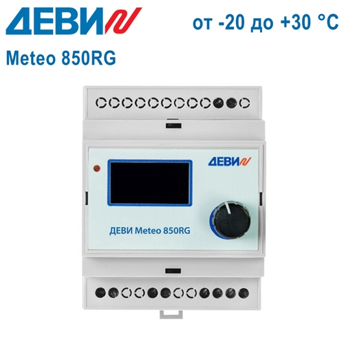 Терморегулятор ДЕВИ Meteo 850RG на шину DIN, с датчиком температуры на проводе, 10А DEVI 140F1085R
