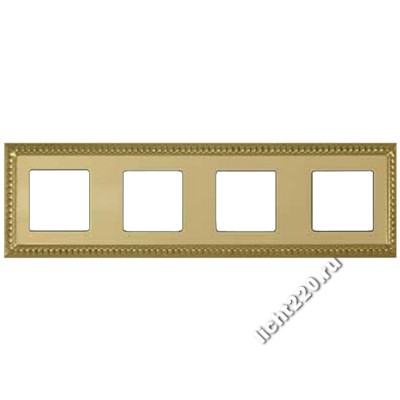 FEDE SEVILLA - Рамка на 4 поста, цвет bright gold (FD01234OB)