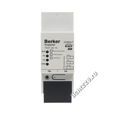 75010014Berker копплер REG цвет: светло-серый instabus KNX/EIB (арт. B75010014)
