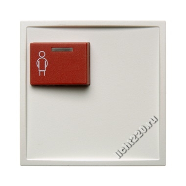 12168989Berker центральная панель с красной кнопкой вызова цвет: полярная белизна, с блеском, серия S.1/B.3/B.7 Glas (арт. B12168989)