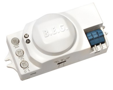 BEG (HF-MD1 ESL) Высокочастотные датчики движения 360°, диаметр действия 8м., для люминесцентных светильников, скрытый монтаж, встраиваемый в светильник  / IP20 / белый (арт. BEG_94417)