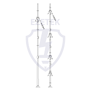 Ezetek Молниеотвод СМТПк-6.25/3/1 (мачта) стержневой телескопический, оцинкованная сталь (арт. EZ_93118)