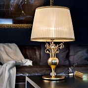 Emme Pi Light Настольный светильник, цвет арматуры - золото, цвет абажуров - белый, подвески декорированы сусальным золотом (арт. 6015TL/1/G)