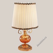 Emme Pi Light Настольная лампа, цвет арматуры - золото, цвет абажура - бежевый, декор - янтарное выдувное стекло, (арт. 6031TL/1/P)