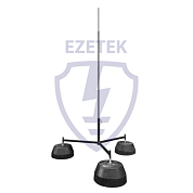 Молниеотвод на треноге с утяжелителями СММПт-9/1, сталь нержавеющая Ezetek 80636