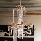 Emme Pi Light Подвесной светильник, цвет арматуры - эмалированное золото, подвески ASF - прозрачный, декоративное (арт. 6042S/6/ASF)